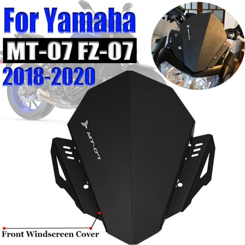 Motorcycle CNC Front Windscreen Wind Deflector Windshield Upper Cover Kit For YAMAHA MT-07 MT 07 MT07 FZ-07 FZ07 2018 2019 2020