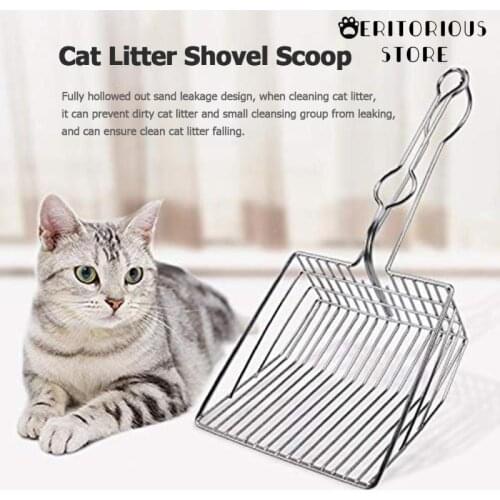 Durable Pet Dog Cat Stainless Steel Cleaning Tool Puppy Kitten litter Scoop Cozy Sand Scoop Poop Shovel Product For Pets Cat Sup