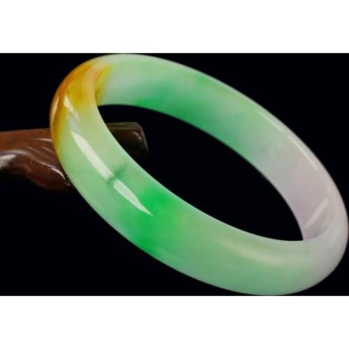 Drop ship Jade Bangle Three-level Multi Color Myanmar Jade Bracelet gem jewelry