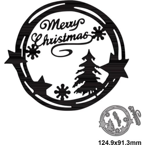 Christmas Tree Snowflak Frame Metal Cutting Dies For Card Making Scrapbook Decorative Embossing Handcraft Die Cutting Template