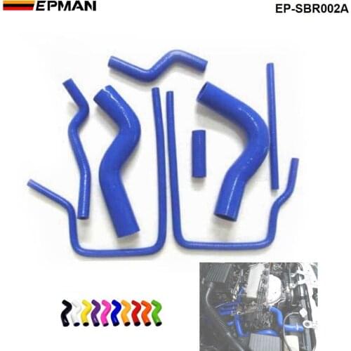 Silicone Intercooler Turbo Radiator Heater hose kit For Subaru Impreza WRX STi GC8,EJ20 96-00 (8pcs) EP-SBR002A