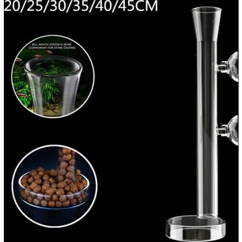 Glass Aquarium Feeder Tube Dish Shrimp Fish Snail Sunk Food Dispenser Feeding Tube Bowl Aquarium Accessories