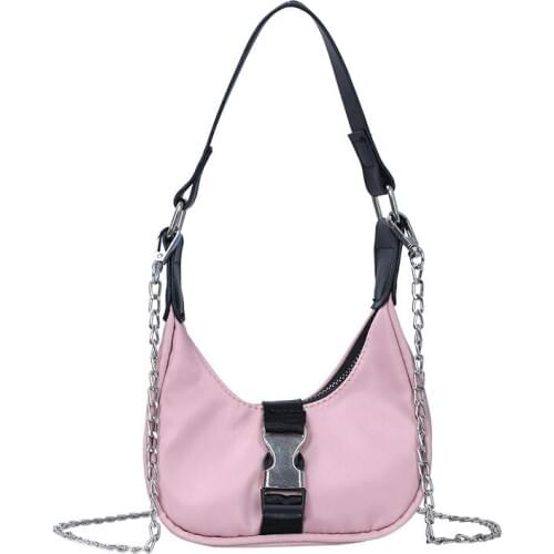 Novelty Mini Malist Fashion Shoulder Handbags Chain Oblique Satchels French Niche Net Red Single Armpits Crossbody Lipstick Bags