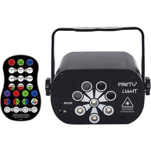Party Lights,DJ Stage Lighting Mixed Effect Light Party Music Show Projector with Remote Control Sound Activated Dance
