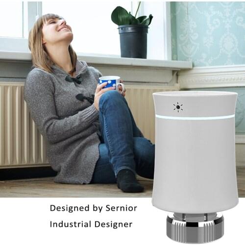 Historical Temperature Memory Heater Control Valve Smart Zigbee Thermostat WIFI for Open Window Detection ECO Mode by TUYA APP