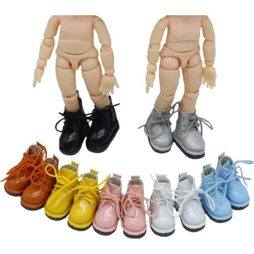 1 Pairs ob11 Doll Shoes for 1/12 BJD Doll Boots Shoes for Pullip, OB11, GSC Doll Shoes Accessories