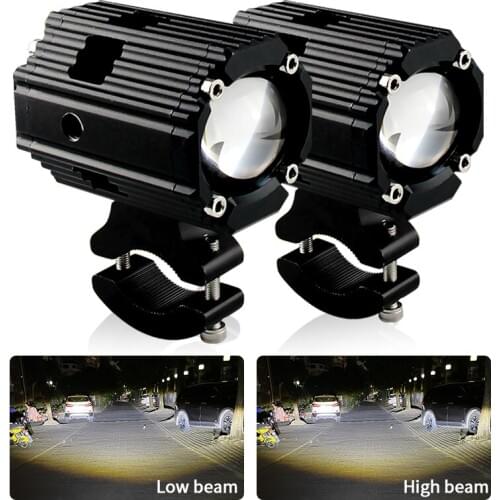 Universal Motorcycle Headlight Double lens Hi Lo beam LED Auxiliary Lightings FOR SUZUKI GSR400 GSR600 V-Strom DL 1000/650 GSX-S