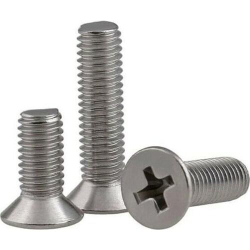 M2M2.5 304 stainless steel cross countersunk / flat head small screws