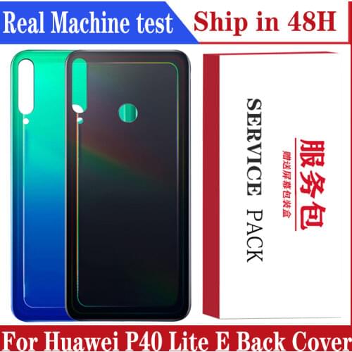 For Huawei P40 Lite E Back Glass Battery Cover Rear Door For Huawei P40 lite e Back Housing Panel Replacement with logo