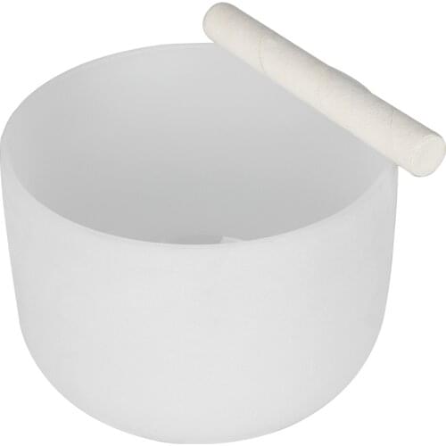 10 Inch Crystal Singing Bowl G Note with Mallet & Rubber O-Ring for Music Making Musical Healing Meditation Yoga Home Office