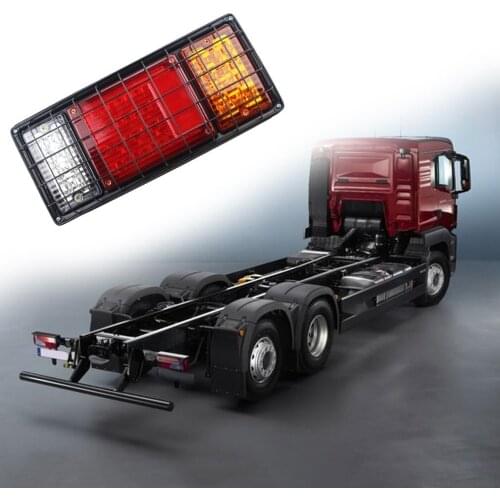 2pcs 12V 80 LEDs Metal Frame Brightness Tail Stop Light Brake Lights Rear Indicator Light For Truck Trailer Waterproof Light