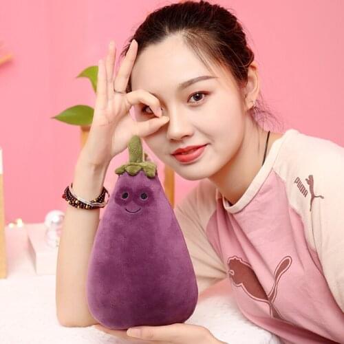 25cm 40cm 50cm Cute Cartoon Eggplant Doll Soft And Comfortable Vegetable Eggplant Home Decoration Gift For Children