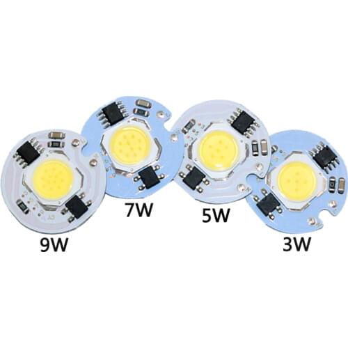 3W 5W 7W 10W 12W AC220V LED Lamp Chip Cold White Warm White led COB Smart IC Driver Fit For DIY LED Spotlight Floodlight