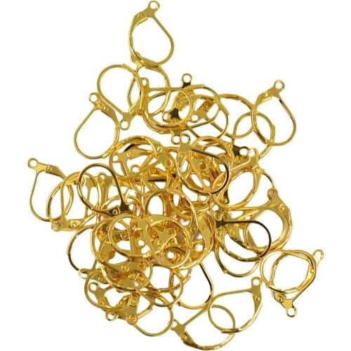 50pcs French Leverback Earrings Findings Hooks Open Loop Components for DIY Jewelry Makings Earrings Accessories