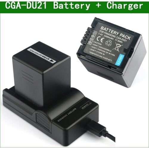 LANFULANG 2pc Battery and USB Charger for Panasonic CGA CGR DU06 DU07 DU14 DU12 DU21 NV-GS10 GS26 GS27 GS28 GS33 GS35 GS37