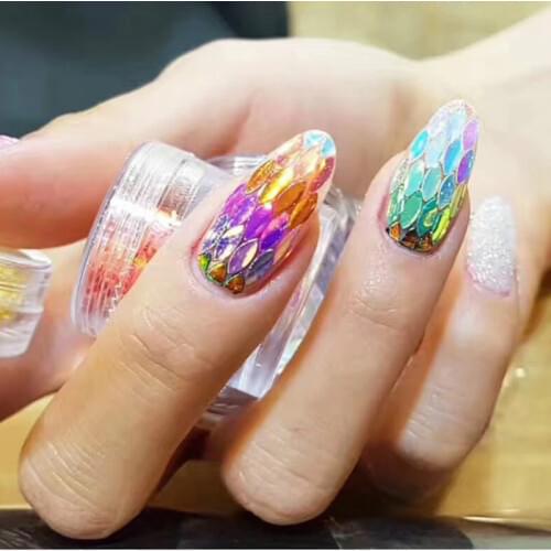 1Pcs DIY Leaf Shape Acrylic Powder Gel Nail Polish Nail Art Decorations Crystal Manicure Set Kit Professional Nail Accesorios