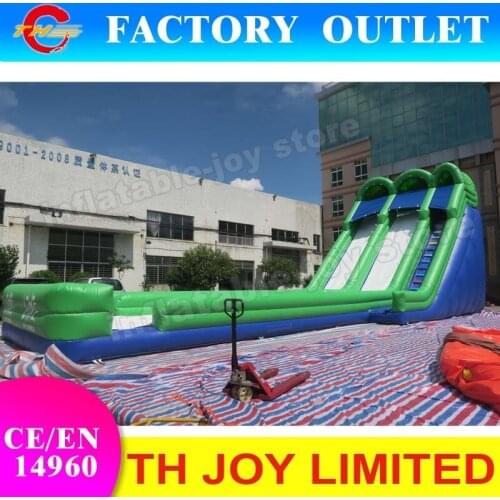 Free ship to sea port!giant inflatable slide, 20*6*8m inflatable water slide, adult commercial quality wet slide
