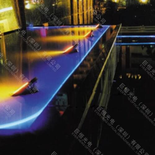 Big size 14.0mm side emitting plastic tube decoration swimming pool fiber optic light remote control