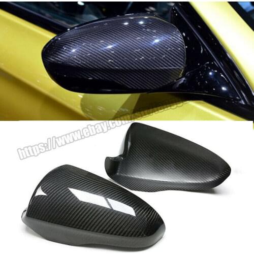 For BMW F10 M5 2012-2017 2pcs Dry Carbon Fiber Side Mirror Case Cover Trim Caps