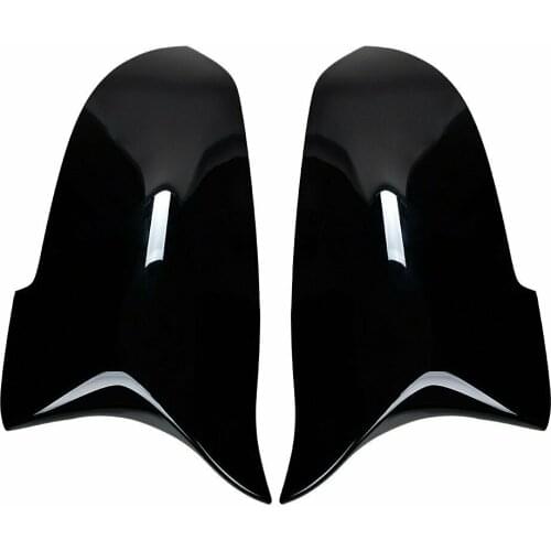 Pair For BMW 5 Series F10 2014-2017 New Style Gloss Black Rearview Mirror Cover Car Accessories