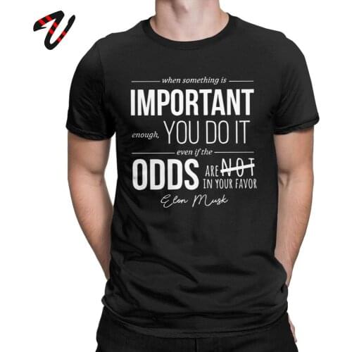 Quote T-Shirt Spacex Occupy Mars Tshirt Men Elon Musk Motivational O Neck 100% Cotton Tees Short Sleeve Clothes Printed T Shirt