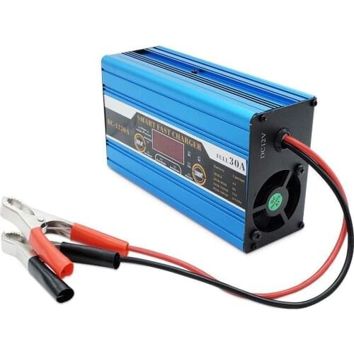 Intelligent Battery Charger 12V 30A LCD Battery Conservation Device Car Auto Charger