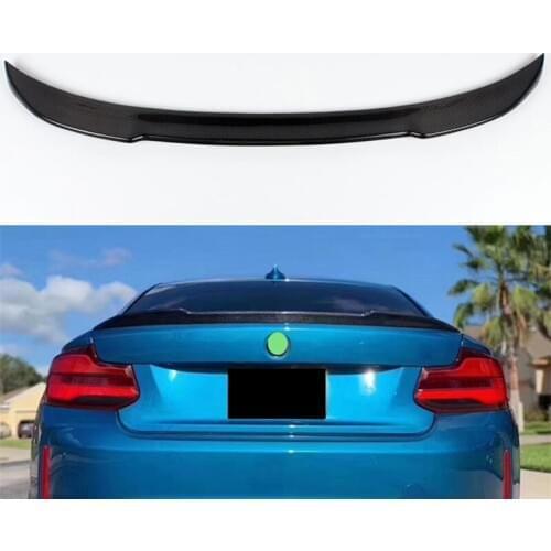 Use For BMW 2 Series F22 Coupe M2 F87 Spoiler 2013--2019 Year Real Glossy Carbon Fiber Rear Wing CS Style Accessories Body Kit