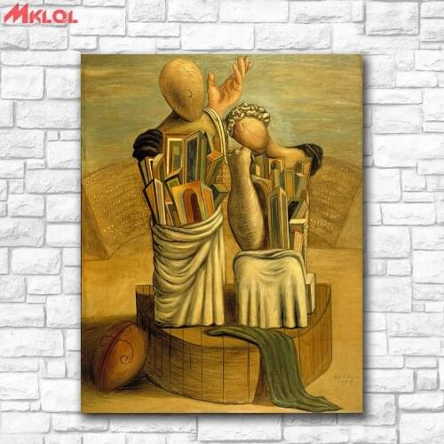 De Chirico La_commedia _e_la_tragedia_1926 Canvas Painting For Living Room Home Decoration Oil Painting On Canvas Wall Painting