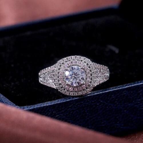 Classic Micro Paved Exquisite Wedding Rings Delecate Soitaire S925 sterling Silver Proposal Engagement Finger Rings For Girl