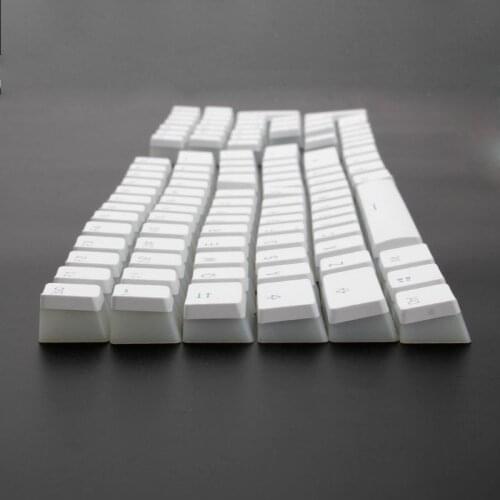 RGB 108 Keycaps ANSI Layout PBT White Pudding Double Skin Milk Shot Backlit Keycap For OEM Cherry MX gh60 poker 87 tkl 104 108