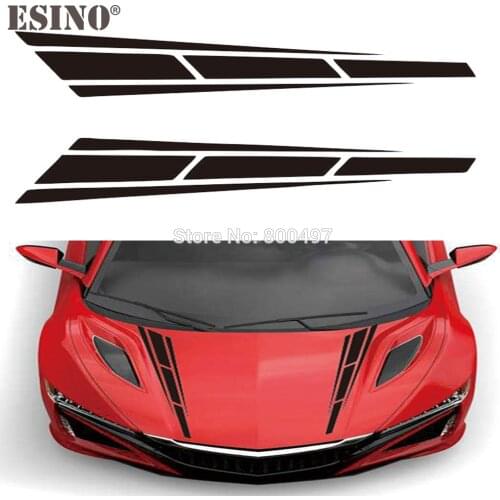 Hot Selling New Styling Stripe Car Hood Covers Vinyl Sports Decal Head Decorative Sticker Car Accessories 12cm x 80cm