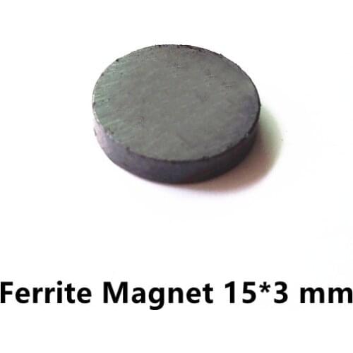 10 20 50pcs/lot Y30 Disk Ferrite Magnet 15*3 mm Permanent magnet 15mm x 3mm Black Round Speaker magnet 15x3 mm