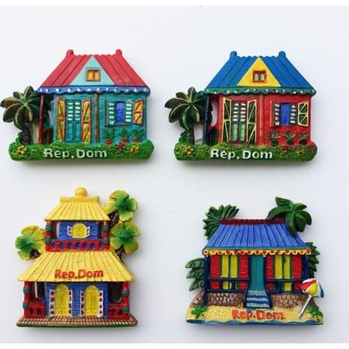 Dominican Republics)Fridge Magnet,Creative Travel Commemorate Crafts Ornaments Magnetism Resin Material Refrigerator Stickers