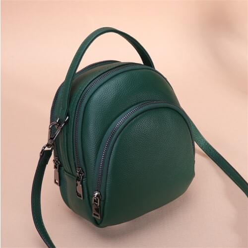 One-shoulder small bag leather female bag 2018 new fashion tide package simple wild female mini bag multi-layer bag