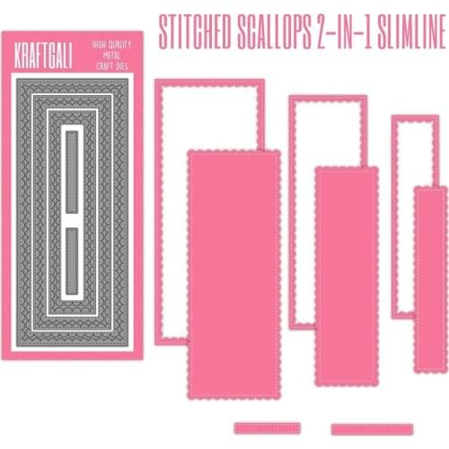 MT Craft Metal Cutting Dies Cut Die Mold Double Scallops Scrapbook Photo Album Decorative Embossing Stencils Paper Cards Crafts