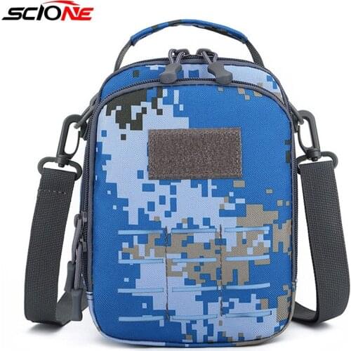 Men Fishing Bag Camouflage Sport Handbag Pouch Shoulder Pack Military Molle Crossbody Bags Running Travel Camping Blaso XA137G