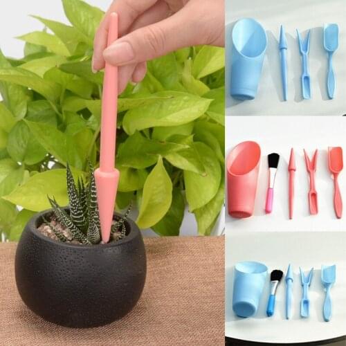 Gardening Tools Set Miniature Shovel Brush Widger Succulent Planting Helper Succulent Potting Tools Soil Digging Loosening
