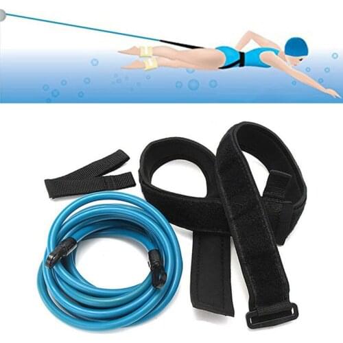 Swimming Resistance Belt Kits Swim Training Fitness Band Swim Elastic Exerciser Belt with One Waist Strapk One Loop One Mesh Bag