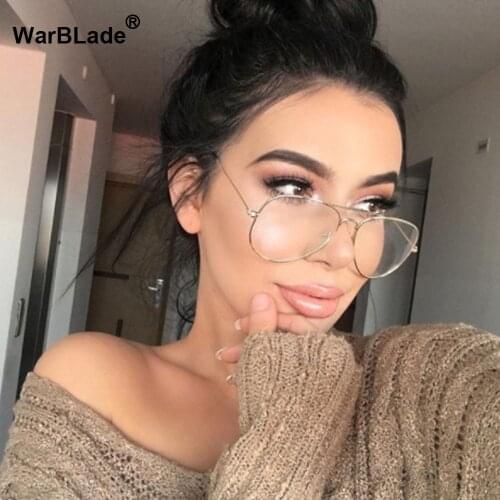 Classic Glasses Men Women Clear Lens Glasses Clear Metal Spectacle Frame Optics Myopia Eyeglasses Lunette Femme High Quality