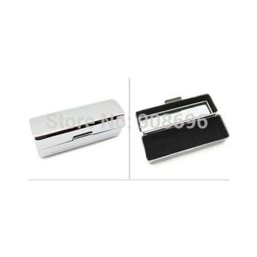 Wholesale 10Pcs Blank Metal Lip Stick Box Pill Cases Holder Inside with Mirror Personlized Logo Gift - Free Shipping