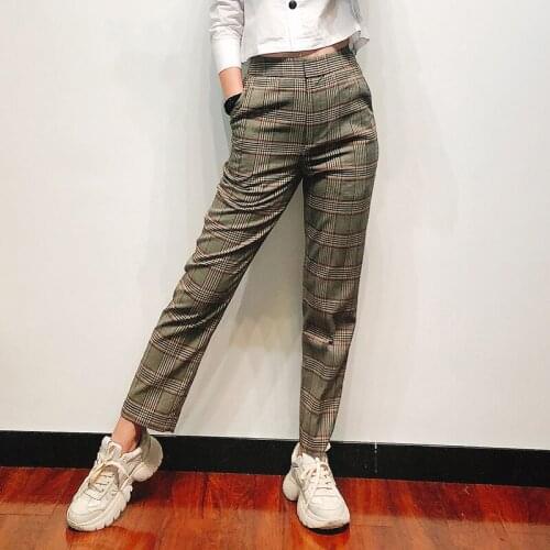 PATADS Women's Plaid Trousers