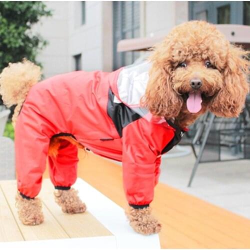 Dog Raincoat Pet Waterproof Detachable Rain Jacket Dogs Water Resistant Clothes for Dogs Fashion Patterns Pet Coat for Rainy Day
