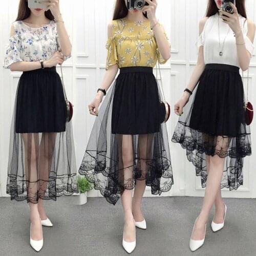 Bonjean Large Size Summer Straight Skirt Women New Lace Girl High Waist Slim Long Skirts Young Female Falda