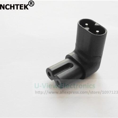 NCHTEK Power Plug Connector, UP Down Angled IEC 320 C7 C8 Figure 8 AC Power Adapter/Free Shipping/6PCS