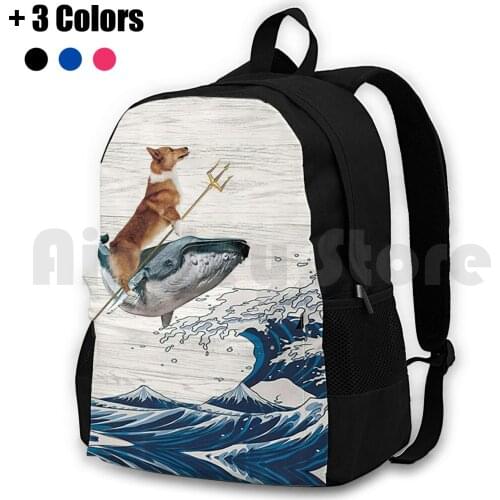 Aquadog The Corgi Rides A Whale Outdoor Hiking Backpack Riding Climbing Sports Bag Corgi Christmas Corgis Christmas Corgi Corgi