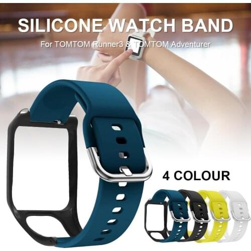 Replacement Watch Band Silicone Watch Strap Bracelet Accessories For TOMTOM Runner3 & TOMTOM Adventurer Fitness Strap Men Women