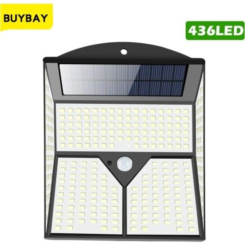 Wide Angle LED Solar Light Solar Power Wall light Waterproof Motion Sensor Garden Solar Lamp Outdoor With 3 Modes Four-Sided