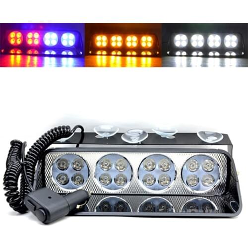 48W High power Led Car warning light Emergency strobe flash beacon hazard signal Police Fireman Ambulance flashing Caution light