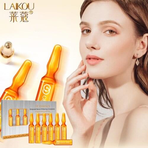 LAIKOU VC Ampoule Face Serum Whitening Essence Moisturizing Shrink Pores Repairing Oil Control Brightening Face Serum Skin Care