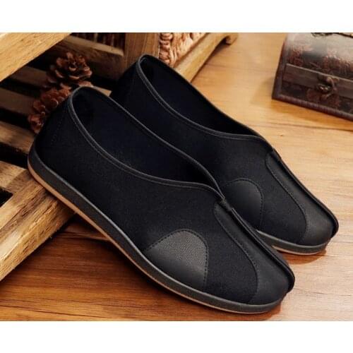 Unisex tai chi kung fu wushu Martial arts shoes shaolin monks KUNGFU sneakers zen lay taiji taoist shoes black